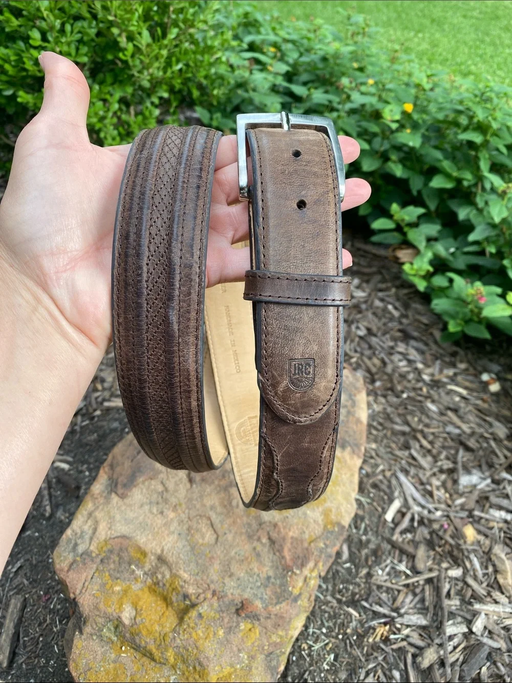 JRC & Sons Handmade Genuine Goat Leather Belt Size 44